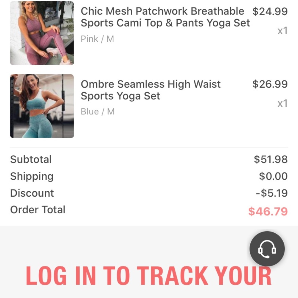 2 athletic apparel sets, sz Medium